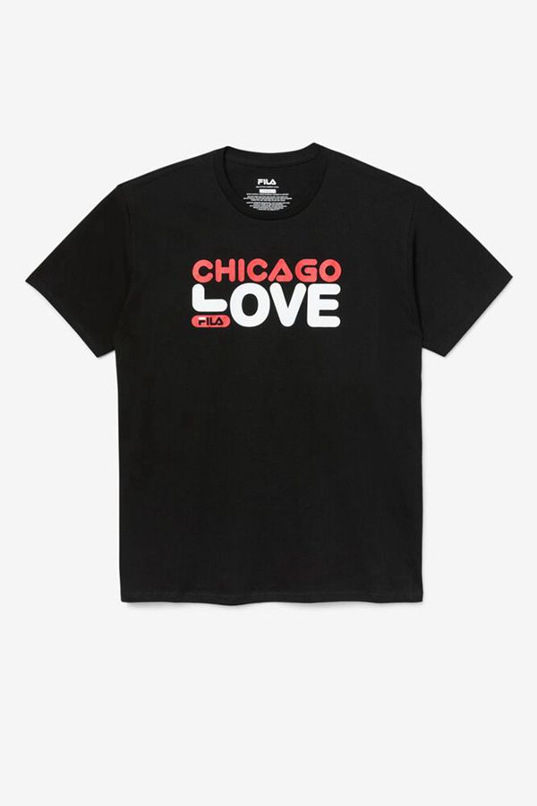 Fila Chicago Love Men's Tee - Black,NZ 269-18532